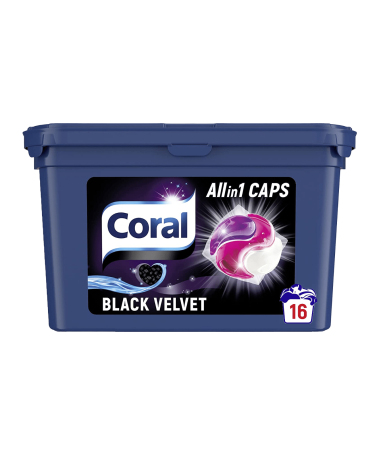 Coral Black Velvet kapsułki do prania 16 szt